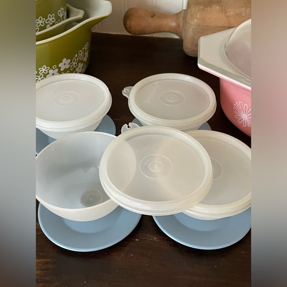 Vintage Tupperware Blue Parfait Pudding Dessert Cups❤️ - Picture 10 of 13